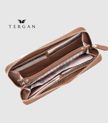 Кошелек-клатч кожаный на молнии TERGAN 5734 TABA FLOATER
