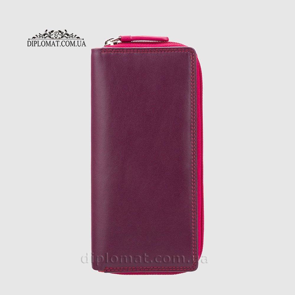Кошелек женский кожаный VISCONTI RB55 Honolulu c RFID  Plum Multi  Сиреневый