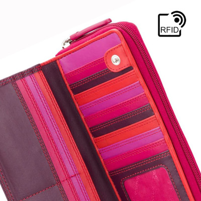 Кошелек женский кожаный VISCONTI RB55 Honolulu c RFID  Plum Multi  Сиреневый