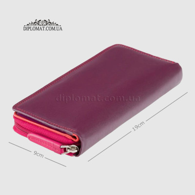 Кошелек женский кожаный VISCONTI RB55 Honolulu c RFID  Plum Multi  Сиреневый