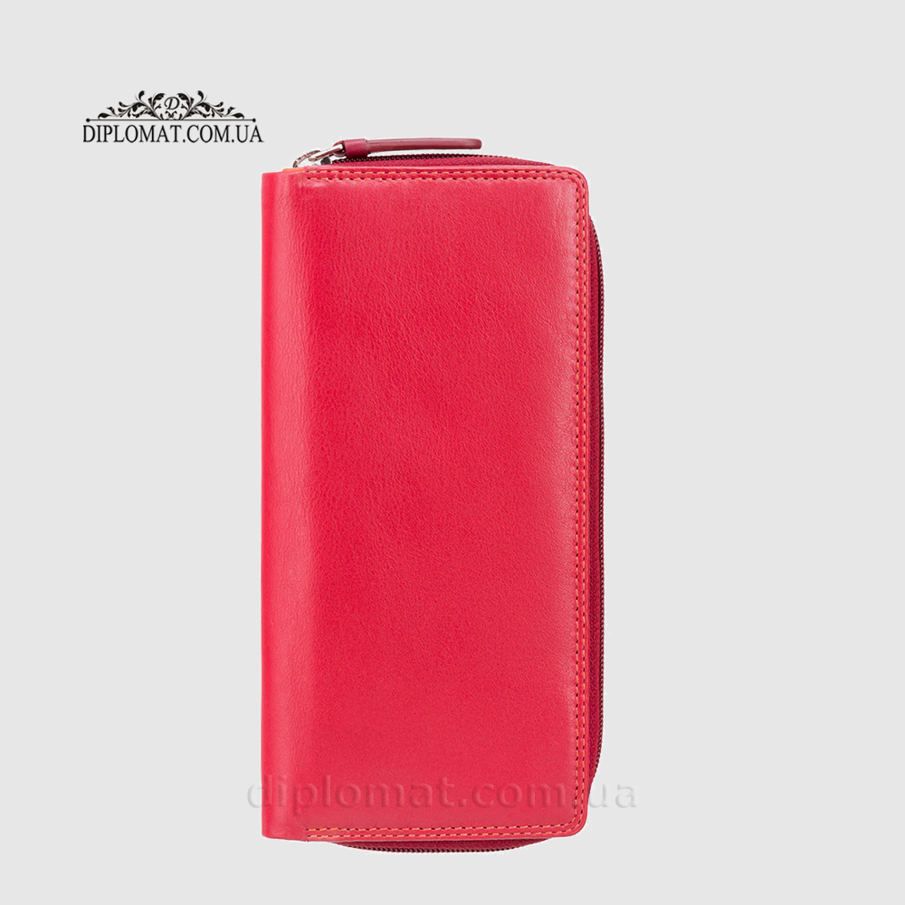 Кошелек женский кожаный VISCONTI RB55 Honolulu c RFID  Red/Multi Красный Мультиколор