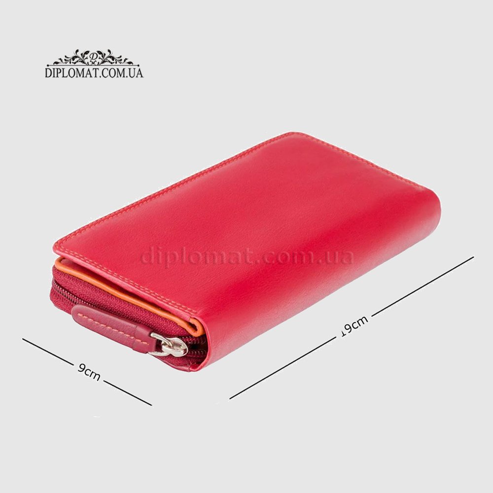 Кошелек женский кожаный VISCONTI RB55 Honolulu c RFID  Red/Multi Красный Мультиколор