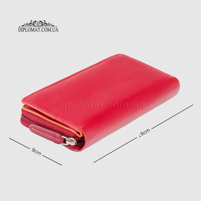 Кошелек женский кожаный VISCONTI RB55 Honolulu c RFID  Red/Multi Красный Мультиколор