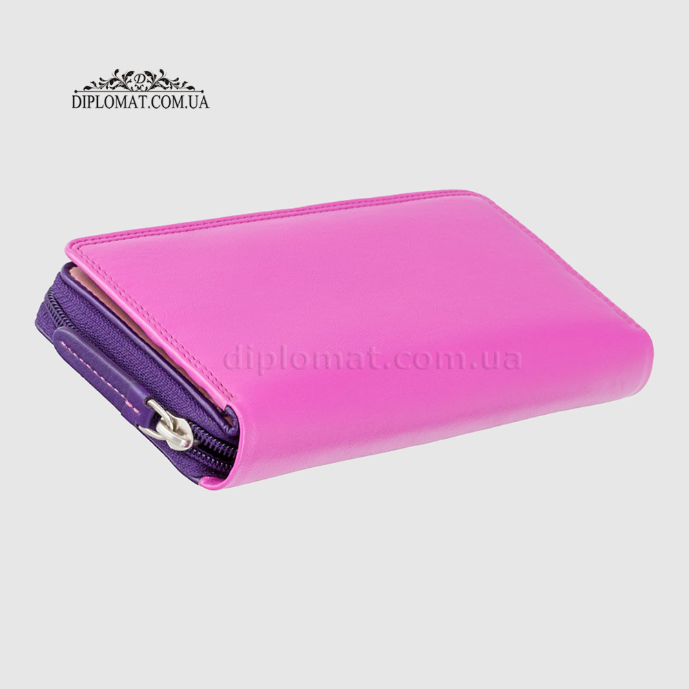 Кошелек женский кожаный VISCONTI RB55 Honolulu c RFID  Berry Multi  Розовый