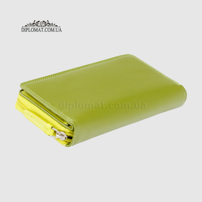 Кошелек женский кожаный VISCONTI RB55 Honolulu c RFID  Lime Multi  Лайм