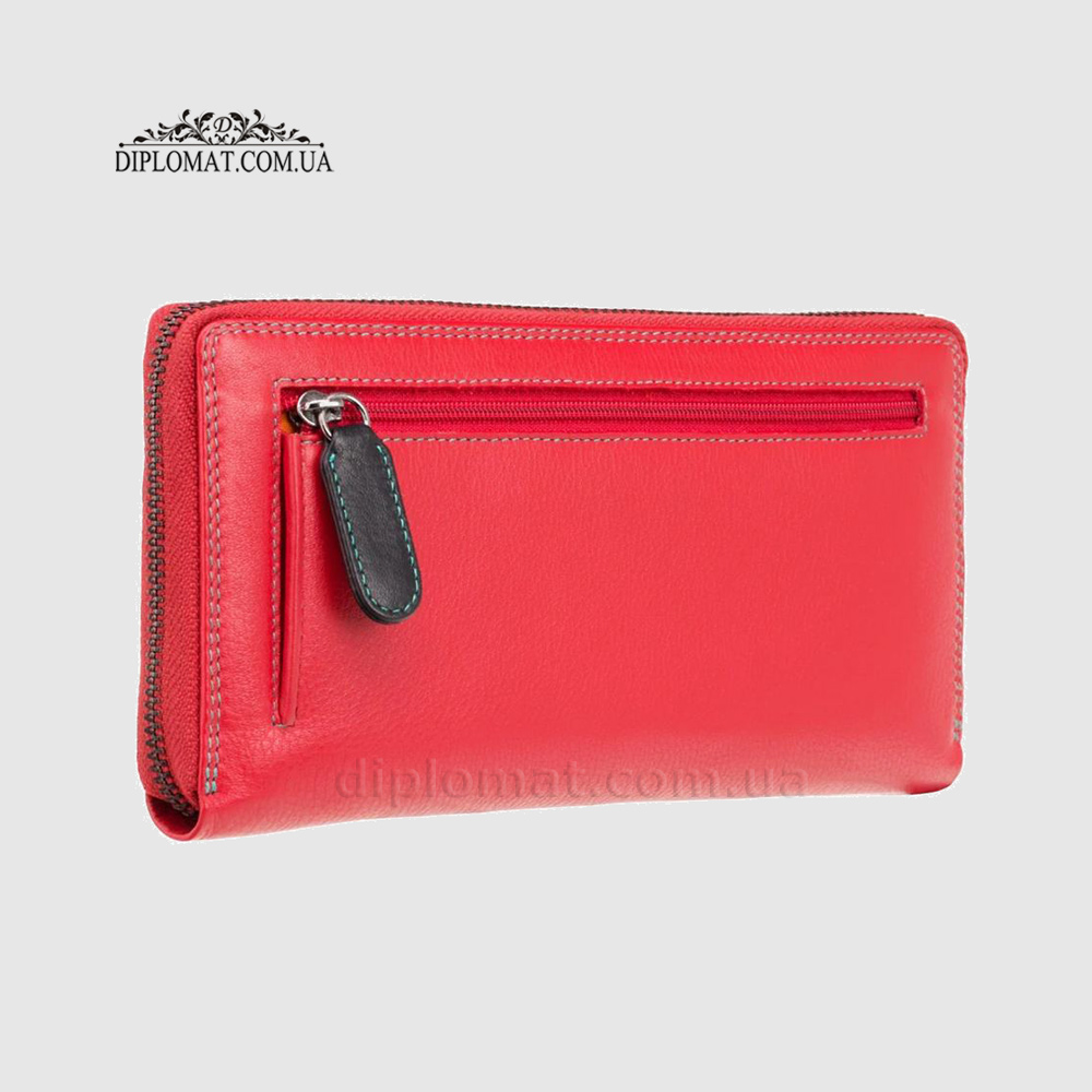 Кошелек женский на молнии VISCONTI SP33 Iris c RFID  Red/Multi Красный Мультиколор
