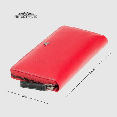 Кошелек женский на молнии VISCONTI SP33 Iris c RFID  Red/Multi Красный Мультиколор
