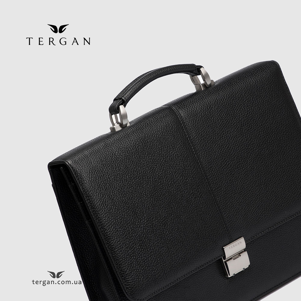 Мужской кожаный портфель на одно отделение TERGAN 21452 С кодовым замком