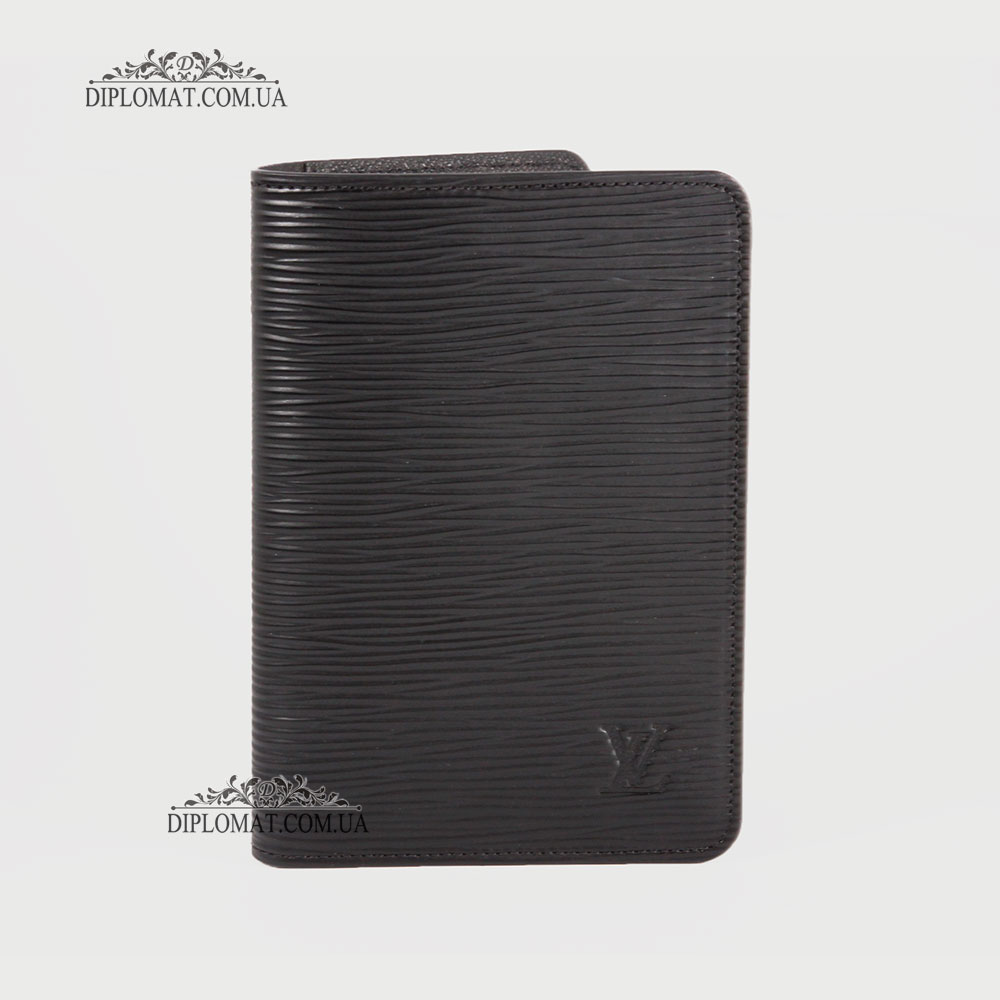 Обложка для паспорта LOUIS VUITTON 9  EPI BLACK