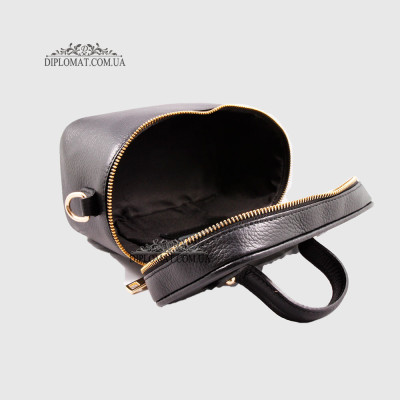 Сумка-Сундучок EMANUELA FERRETTI 6721 Женская Кожаная  BLACK floater Черный