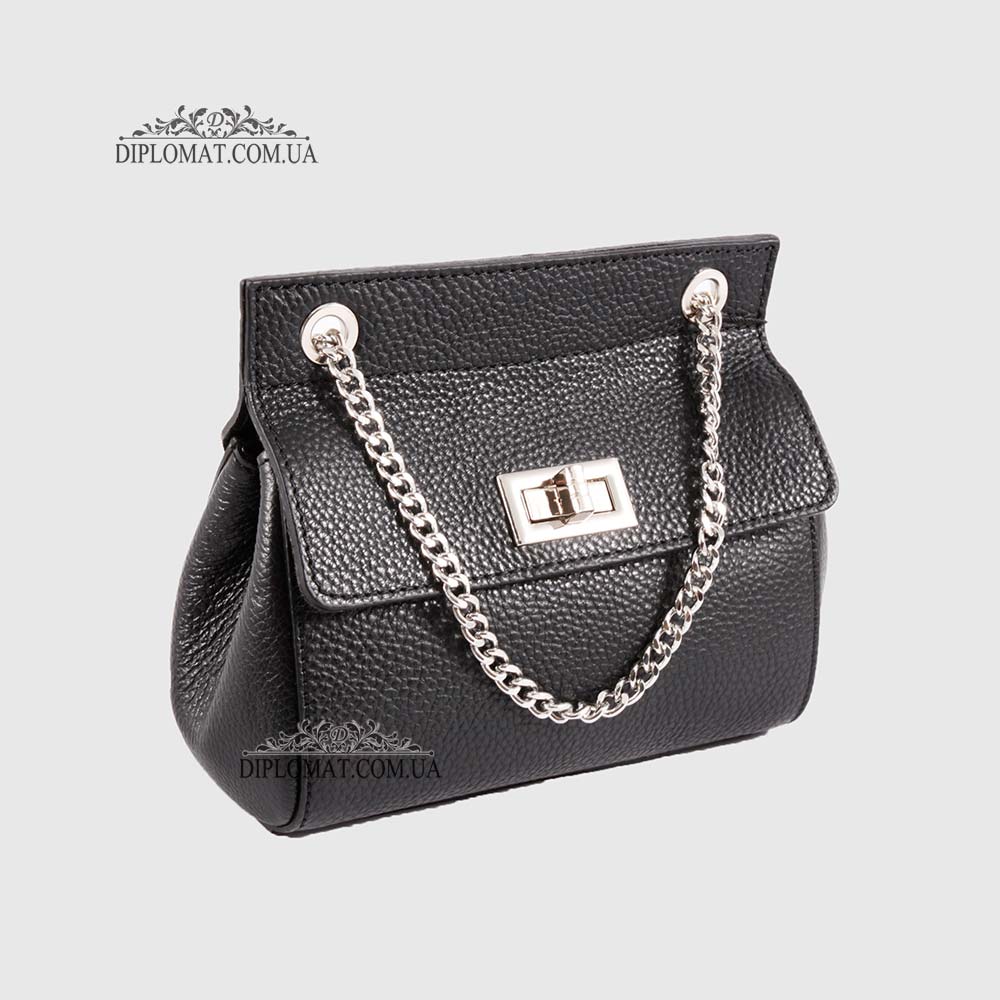 Сумка кросс боди EMANUELA FERRETTI 85307 Silver  BLACK floater Черный
