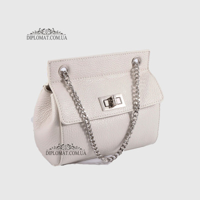 Сумка кросс боди EMANUELA FERRETTI 85307 Silver  WHITE floater Белый/Бежевый