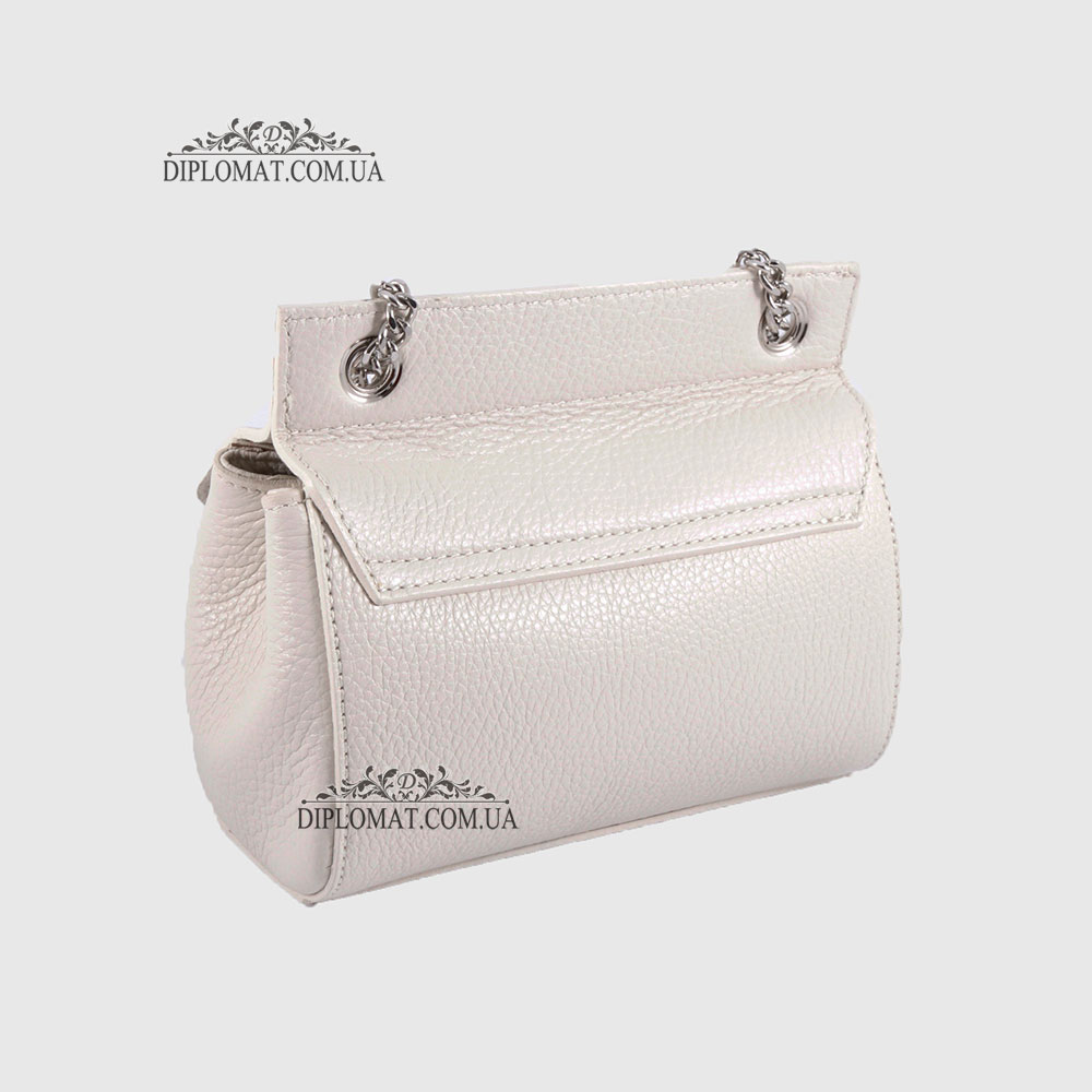 Сумка кросс боди EMANUELA FERRETTI 85307 Silver  WHITE floater Белый/Бежевый