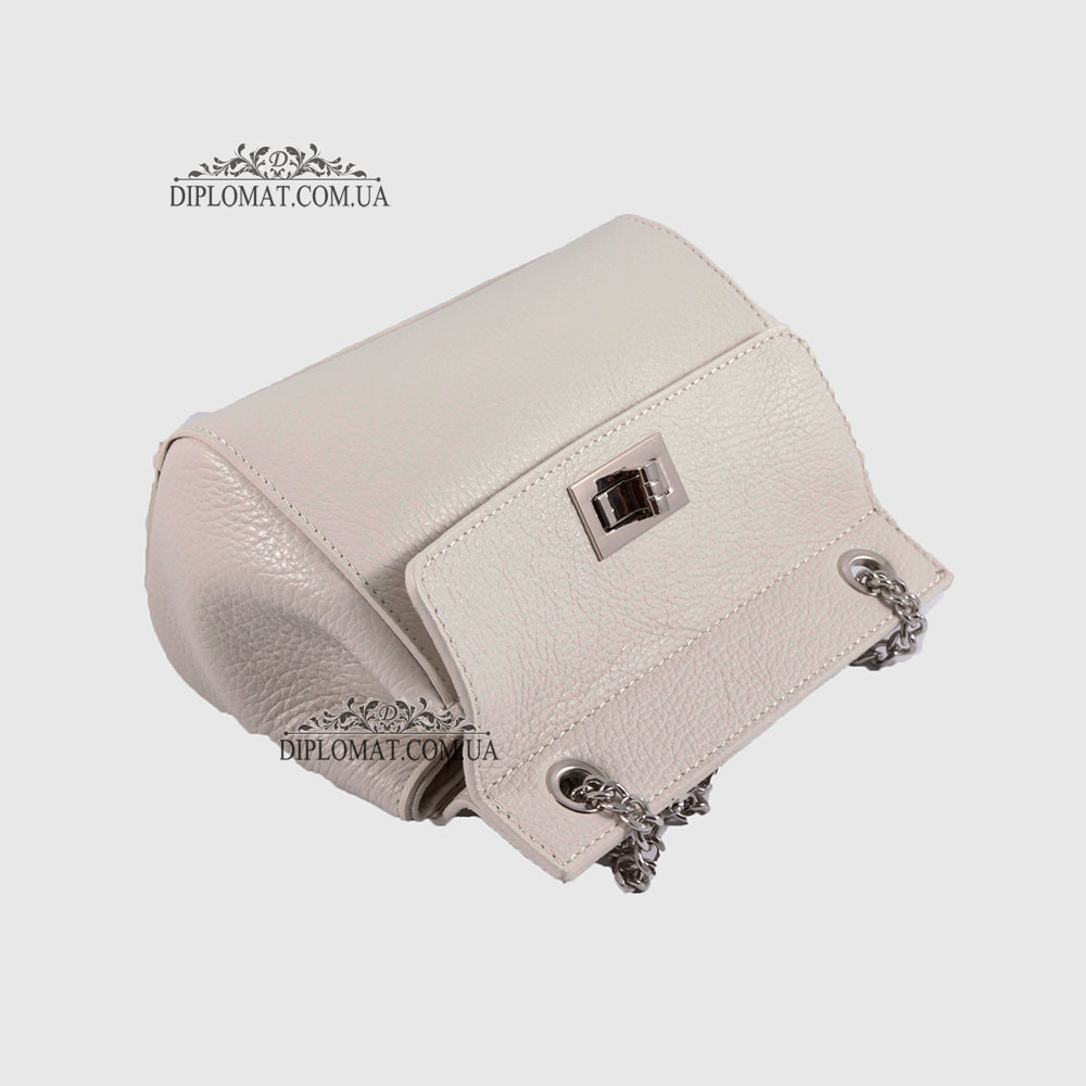Сумка кросс боди EMANUELA FERRETTI 85307 Silver  WHITE floater Белый/Бежевый