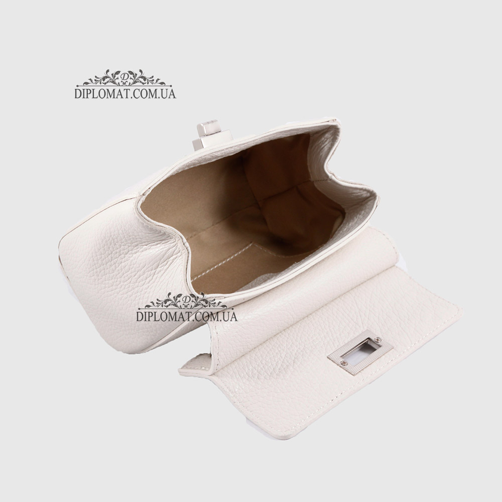 Сумка кросс боди EMANUELA FERRETTI 85307 Silver  WHITE floater Белый/Бежевый