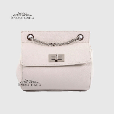 Сумка кросс боди EMANUELA FERRETTI 85307 Silver  WHITE floater Белый/Бежевый
