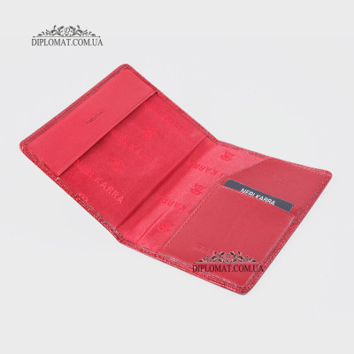 Обложка для паспорта NERI KARRA 0107  1-42.50 Красный/Розовый