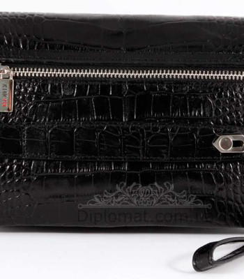 Клатч мужской KARYA 0604 Кожаная53 Black Croco