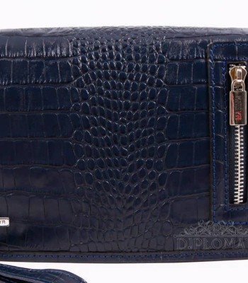 Клатч мужской KARYA 0604 Кожаная58 D.BLUE CROCO