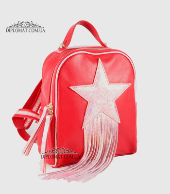 Рюкзак женский EMANUELA FERRETTI 6925 RED smooth