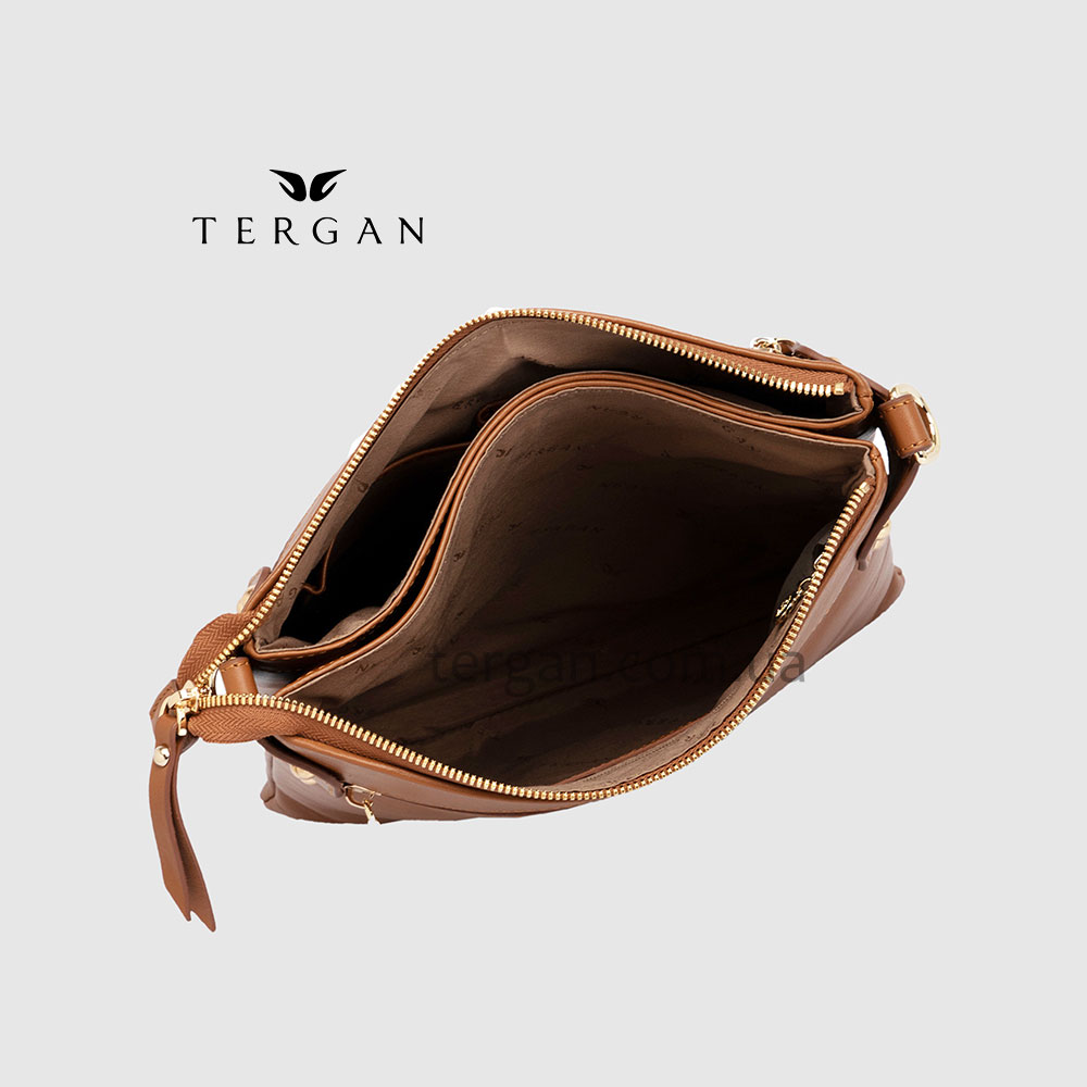 Сумка Женская TERGAN 79643w Кожаная Через плечо TABA ARSEL Светло-коричневый