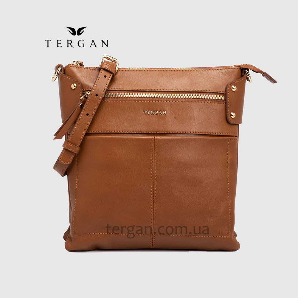 Сумка Женская TERGAN 79643w Кожаная Через плечо TABA ARSEL Светло-коричневый