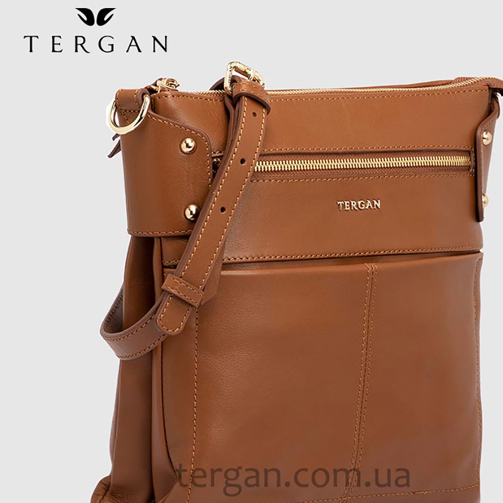 Сумка Женская TERGAN 79643w Кожаная Через плечо TABA ARSEL Светло-коричневый