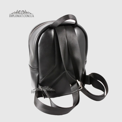 Рюкзак женский VALIENTE 1067 с двумя накладными карманами  PRADA Black Черный