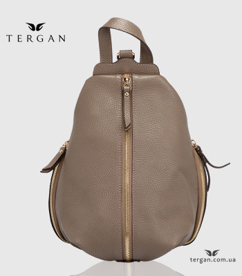 Рюкзак женский TERGAN 79830 Кожаный На три отделения на металлической молнииKUM FLOATER