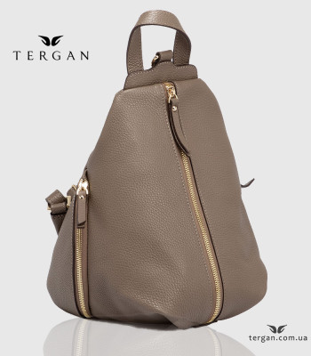 Рюкзак женский TERGAN 79830 Кожаный На три отделения на металлической молнииKUM FLOATER
