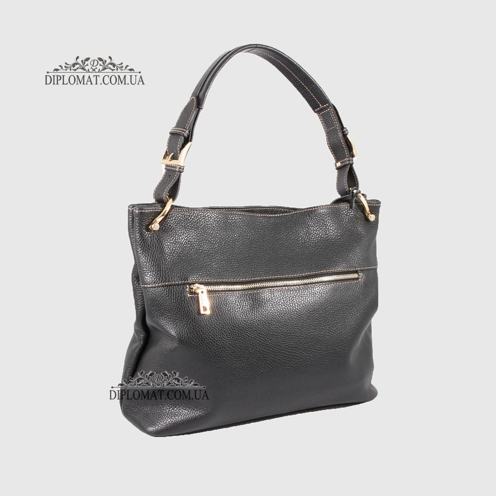Сумка Женская На плечо Кожаная BELLINI Brolio 8696  BLACK floater Черный