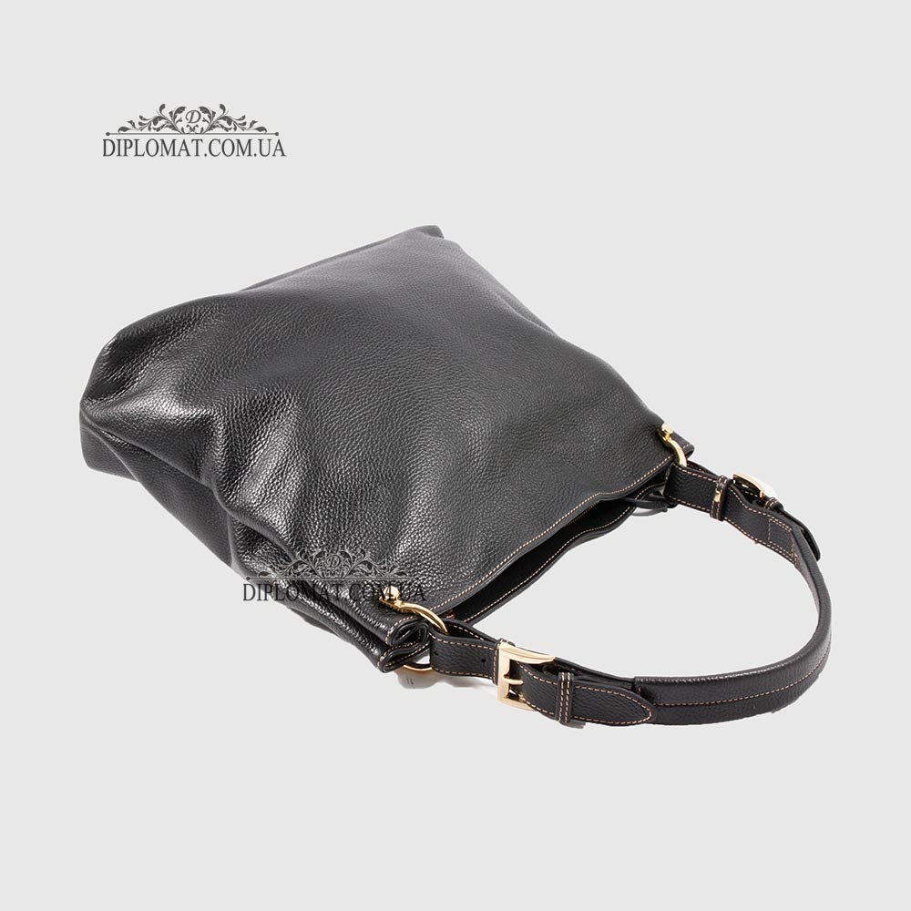 Сумка Женская На плечо Кожаная BELLINI Brolio 8696  BLACK floater Черный