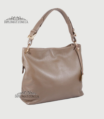 Сумка Женская На плечо Кожаная BELLINI Brolio 8696 TAUPE floater