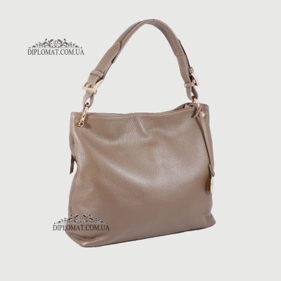 Сумка Женская На плечо Кожаная BELLINI Brolio 8696  TAUPE floater Серый