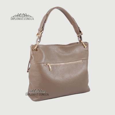 Сумка Женская На плечо Кожаная BELLINI Brolio 8696  TAUPE floater Серый