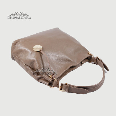 Сумка Женская На плечо Кожаная BELLINI Brolio 8696  TAUPE floater Серый