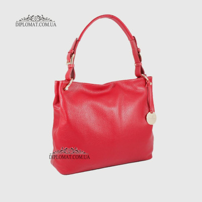 Сумка Женская На плечо Кожаная BELLINI Brolio 8696  RED floater Красный/Розовый