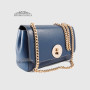 Клатч женский BELLINI Meleto Кожаный с металической цепочкой цвета золотаNAVY BLUE floater