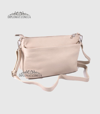 Сумка Женская EMANUELA FERRETTI 85147 Кожаная Средняя Через плечо BEJ floater