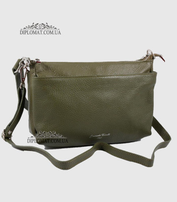 Сумка Женская EMANUELA FERRETTI 85147 Кожаная Средняя Через плечо GREEN floater