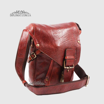 Сумка мужская TONY BELLUCCI T-5086 Кожаная с ремнем через плечо  896 BROWN Коричневый
