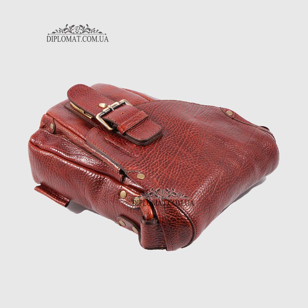 Сумка мужская TONY BELLUCCI T-5086 Кожаная с ремнем через плечо  896 BROWN Коричневый