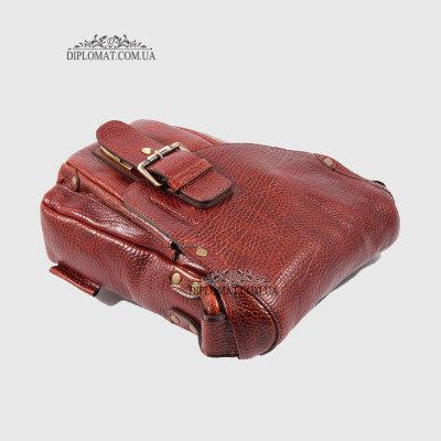 Сумка мужская TONY BELLUCCI T-5086 Кожаная с ремнем через плечо  896 BROWN Коричневый
