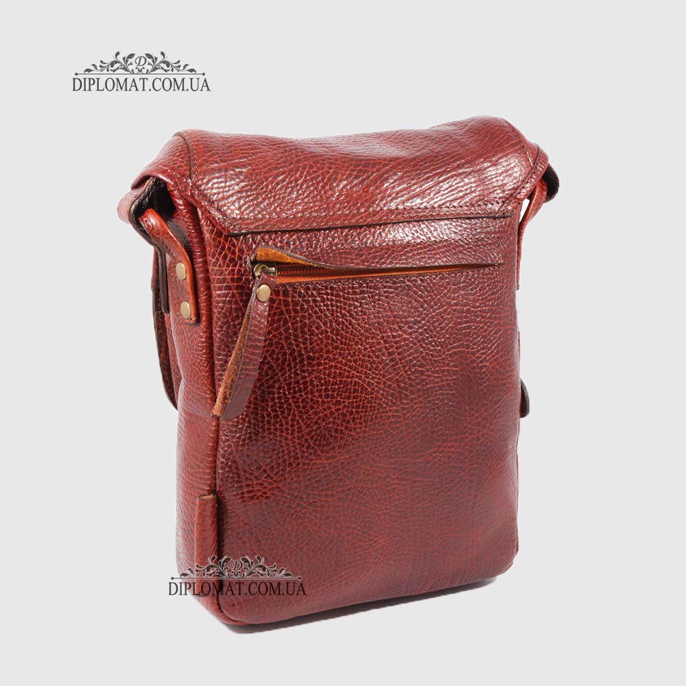 Сумка мужская TONY BELLUCCI T-5086 Кожаная с ремнем через плечо  896 BROWN Коричневый
