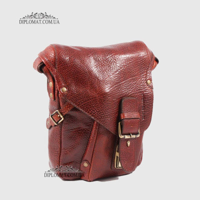 Сумка мужская TONY BELLUCCI T-5086 Кожаная с ремнем через плечо  896 BROWN Коричневый