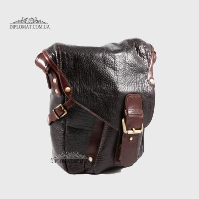 Сумка мужская TONY BELLUCCI T-5086 Кожаная с ремнем через плечо  886 D.BROWN Коричневый Коричневый