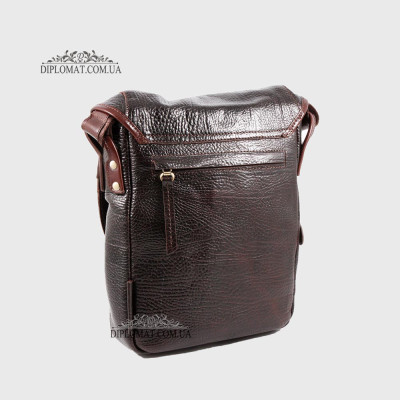 Сумка мужская TONY BELLUCCI T-5086 Кожаная с ремнем через плечо  886 D.BROWN Коричневый Коричневый