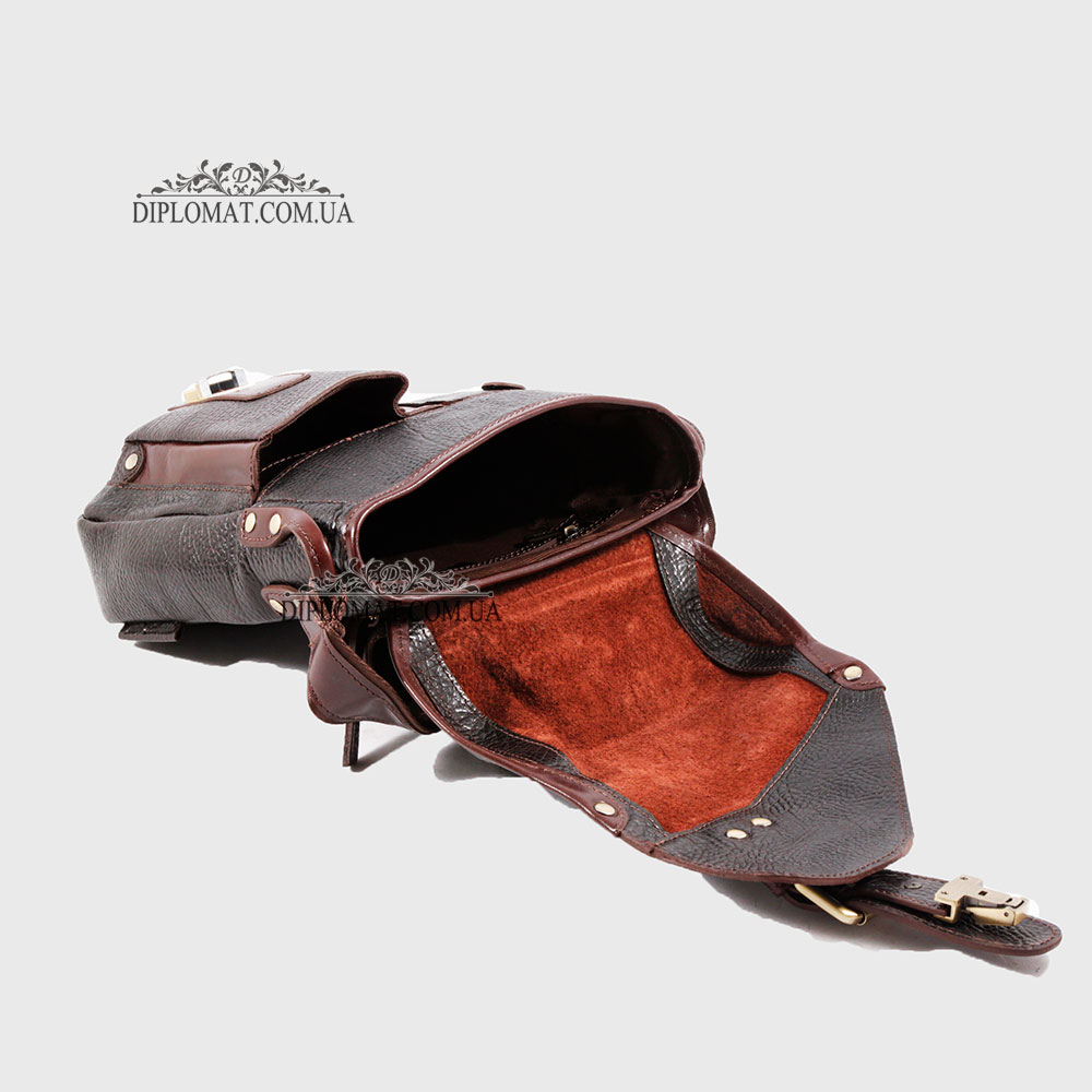 Сумка мужская TONY BELLUCCI T-5086 Кожаная с ремнем через плечо  886 D.BROWN Коричневый Коричневый