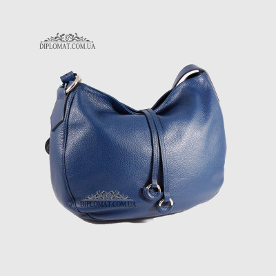 Сумка На плечо Женская  Кожаная Средняя BELLINI Cetina V0042  NAVY BLUE floater Синий