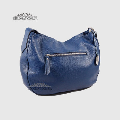 Сумка На плечо Женская  Кожаная Средняя BELLINI Cetina V0042  NAVY BLUE floater Синий